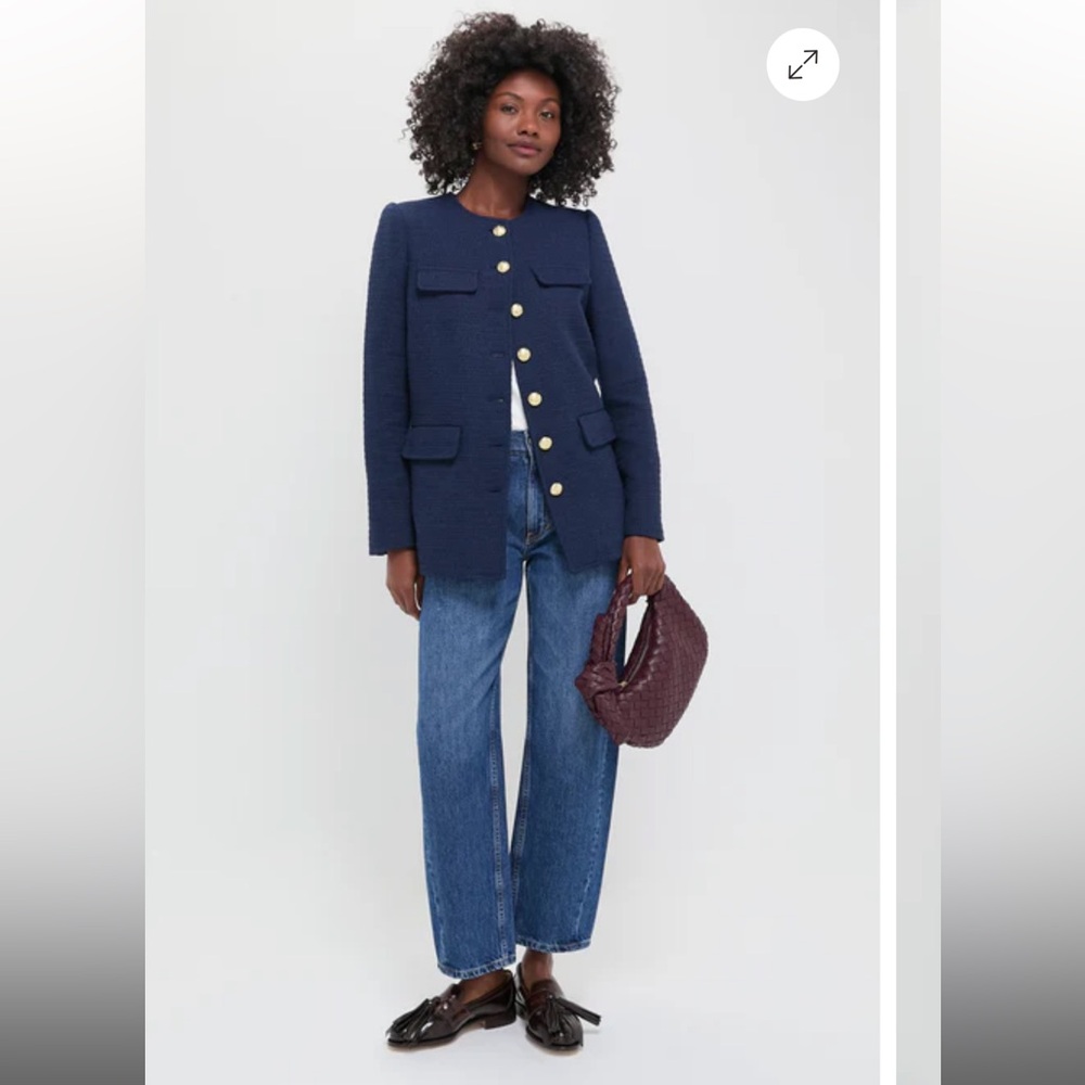 Pomander Place Navy Tweed Jennings Jacket - Picture 3 of 9